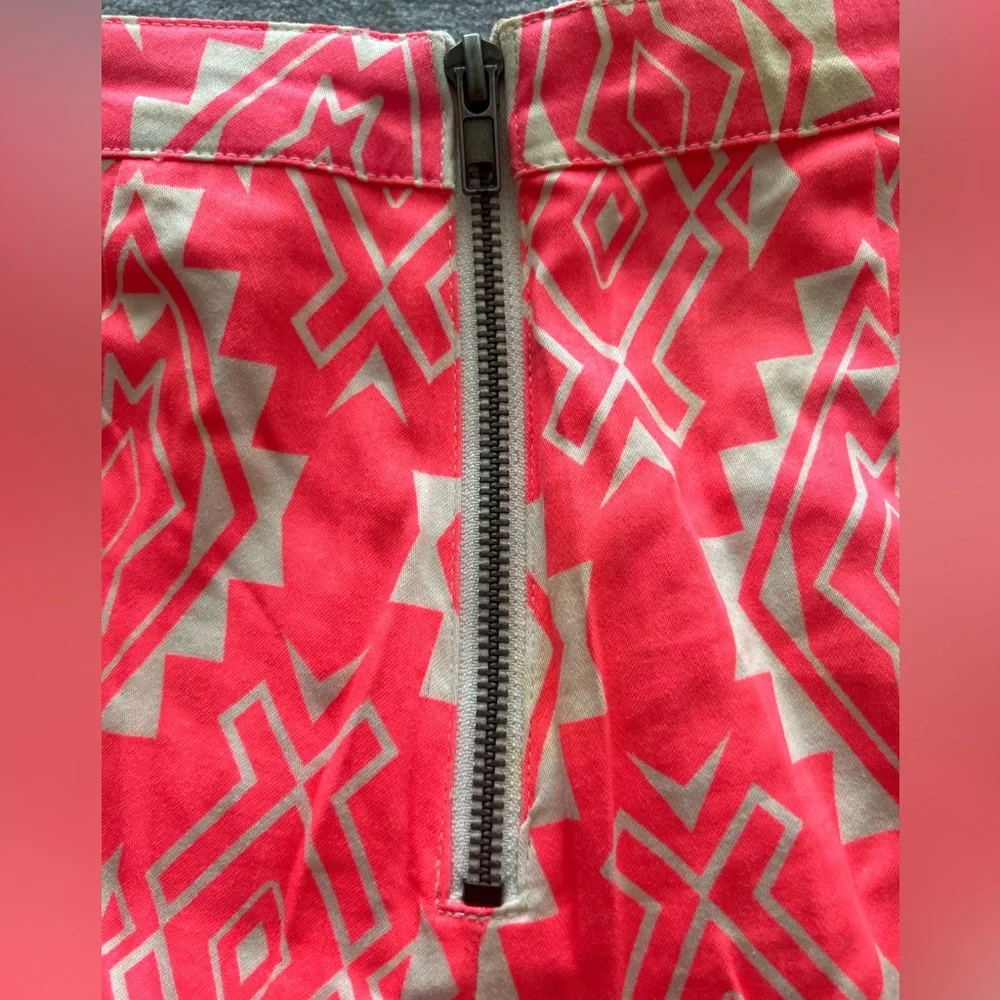 Flying Tomato neon Aztec print shorts women’s S zipper back cotton casual summer